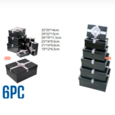 SET DE CAJAS DE REGALO NEGRO