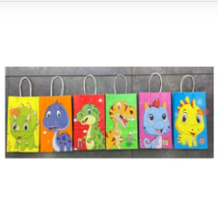 BOLSA DE REGALO DE DINOSAUTIO PARA NIÑOS