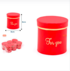 CAJA DE REGALO CIRCULAR ROJA