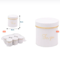 CAJA DE REGALO CIRCULAR BLANCA