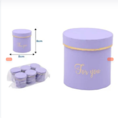 CAJA DE REGALO CIRCULAR MORADA