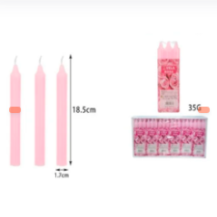 VELA LARGA DE COLOR ROSA