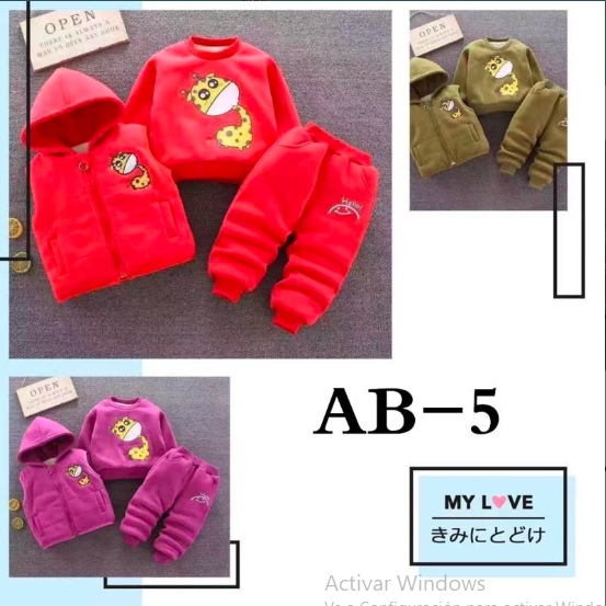conjunto de 3 piezas para niña