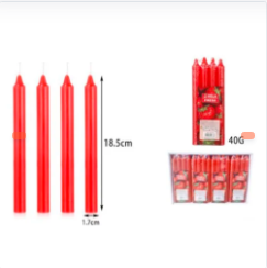 VELA LARGA DE COLOR ROJO