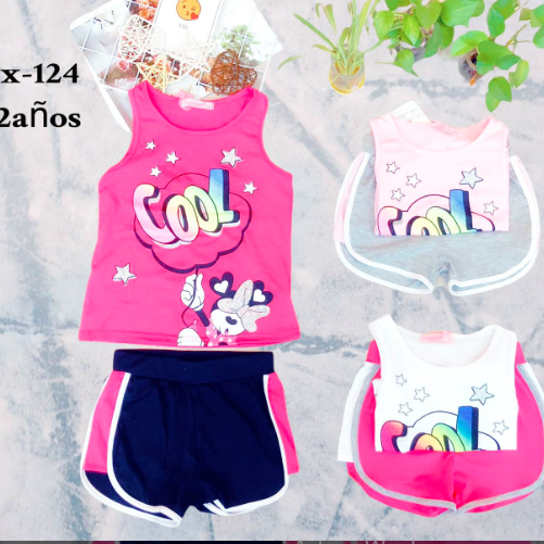 Conjuntos de Short y Polera de niña