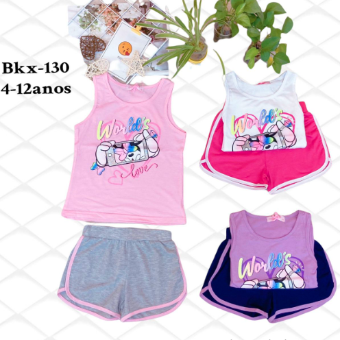 Conjuntos de Short y Polera de niña