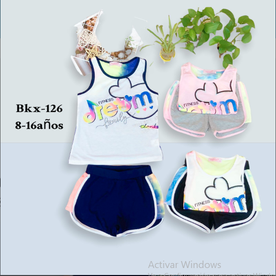 Conjuntos de Short y Polera de niña
