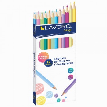 LAPICES DE COLORES PASTEL LAVORO