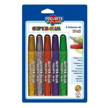 BLISTER GLITTER GLUE 5 COLORES