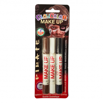 TEMPERA MAQUILLAJE PIRATE 3COL PLAYCOLOR