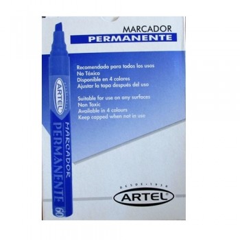 PLUMON PERMANENTE PUNTA BISELADA AZUL