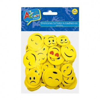EMOTICONES SURTIDOS AUTOADHESIVOS GOMA EVA