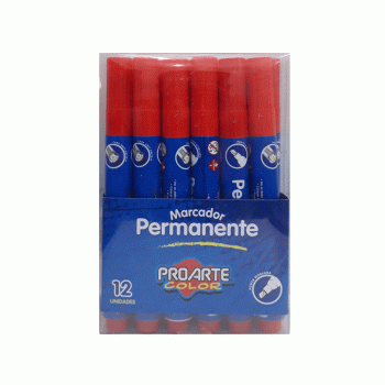 PLUMON PERMANENTE PUNTA BISELADA ROJO